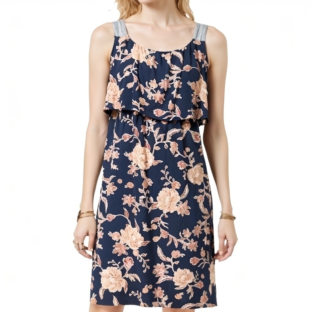 STYLE &CO SIZE M BLUE FLORAL SPRING SUMMER‎ DRESS